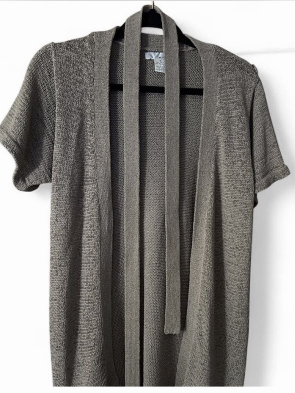 WD.NY Open Knit Cardigan Gray Size Medium